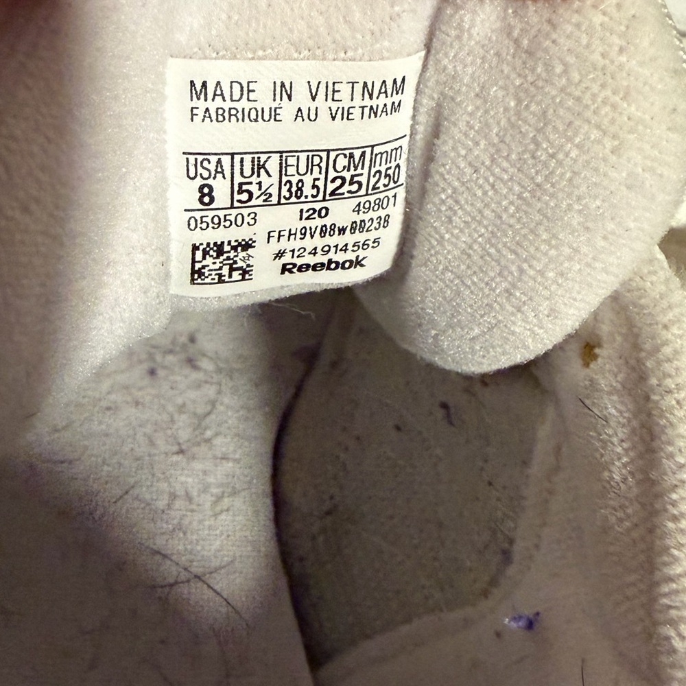 Reebok white leather joggers sneakers - Picture 7 of 7